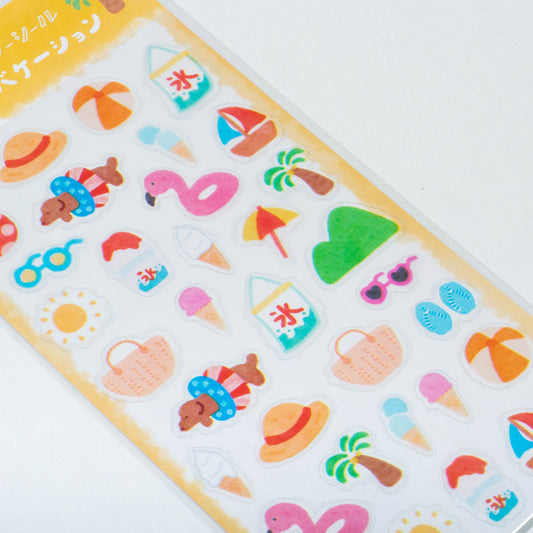 Summer Beach Vacation Sticker Sheet