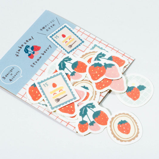 Spring Strawberry Washi Sticker Flake