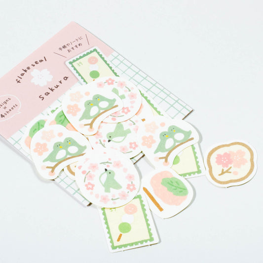 Spring Cherry Blossoms Washi Sticker Flake