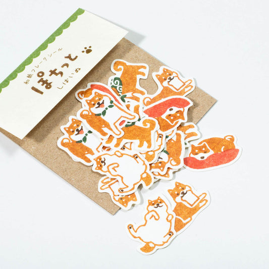 Shiba Inu Pochitto Series Washi Sticker Flake