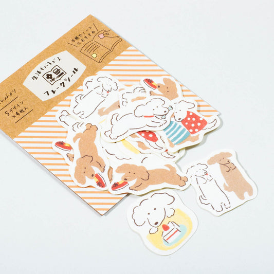 Dogs Watashi-Biyori Washi Sticker Flake