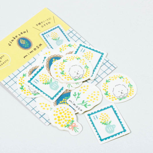 Spring Mimosa Washi Sticker Flake