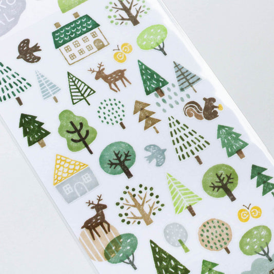 Hanko Seal Forest Sticker Sheet