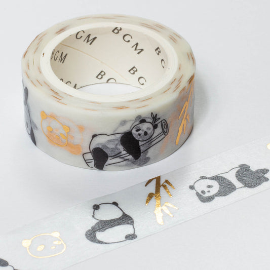 Panda Gold Foil Washi Tape