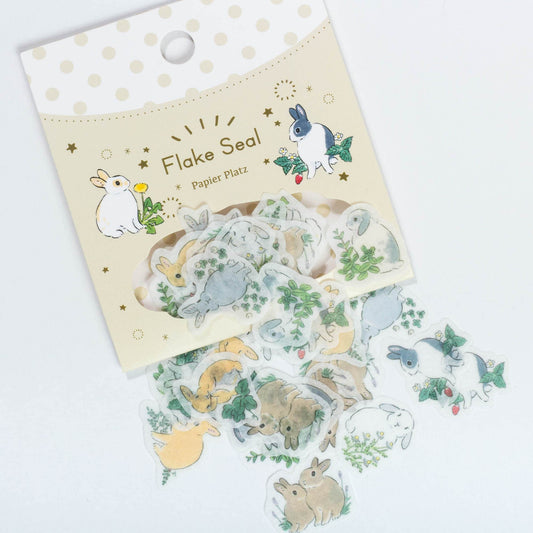 Bunny & Wild Flowers Sticker Flake