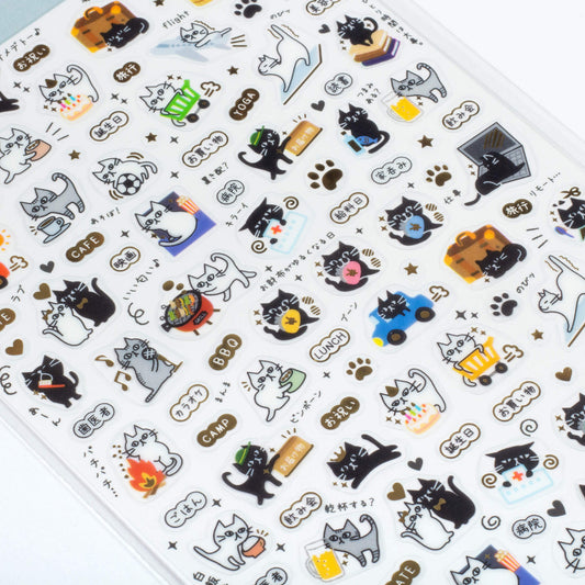 Mono Cat Planner Sticker Sheet